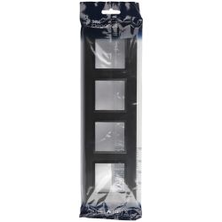 Рамка для розеток и выключателей ЭРА Elegance 14-5014-05 Classic, на 4 поста, антрацит