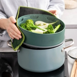 GreenPan Крышка-пароварка 24 см зеленая