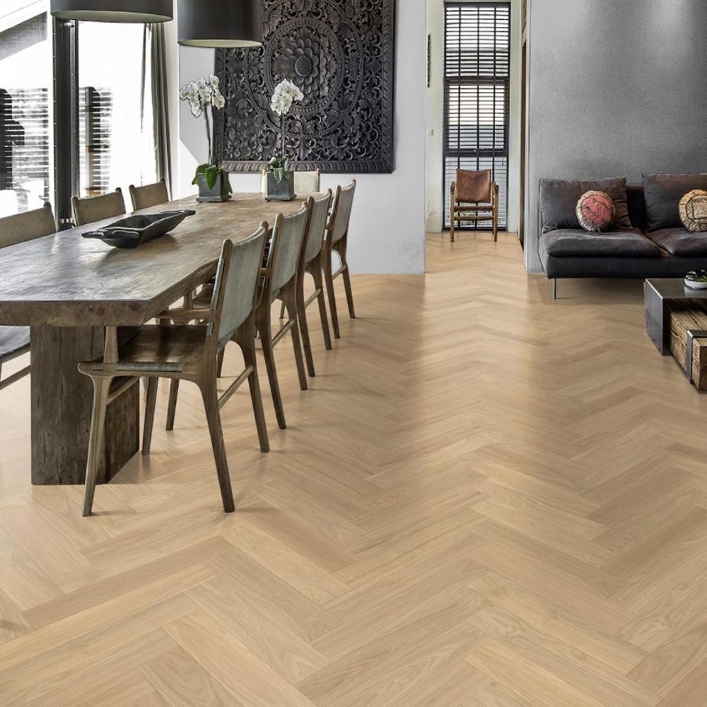 Инженерная доска Kahrs Дуб AB, Дымчатое белое масло Dim White oil