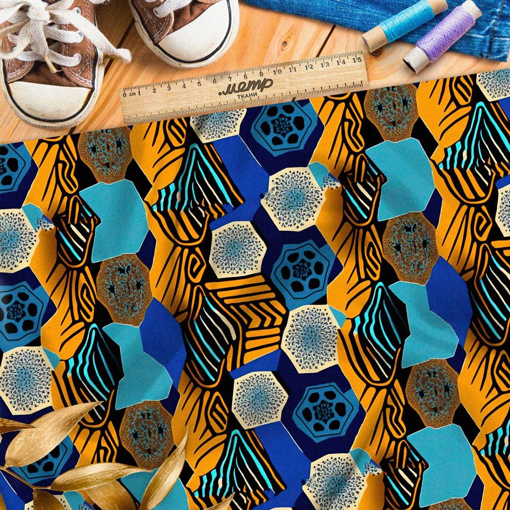 Ткань таффета дизайнерские пчелиные соты