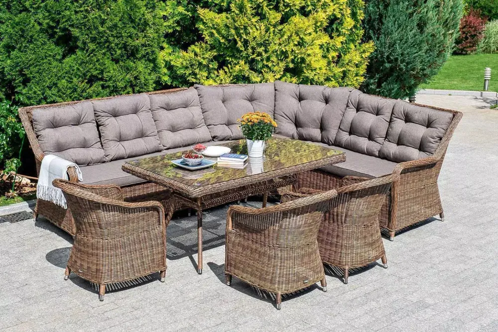 "Латте" плетеный стол из искусственного ротанга 160х90см, цвет коричневый