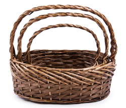 Корзина (Ива) D42/D36/D29 ОВАЛ КОРИЧНЕВЫЙ