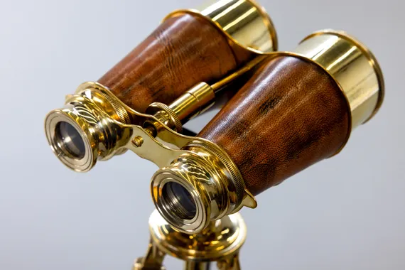 Бинокль декоративный латунь