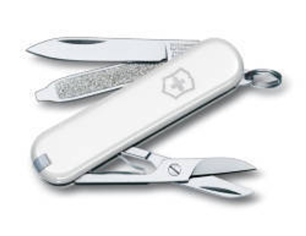 Нож-брелок Victorinox Classic, 58 мм, 7 функций, белый