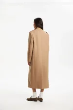 Пальто прямое, Бежевый