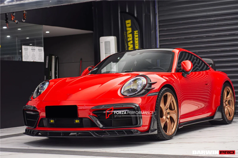 Карбоновая губа переднего бампера для PORSCHE 911 992.1 CARRERA 2019–2025