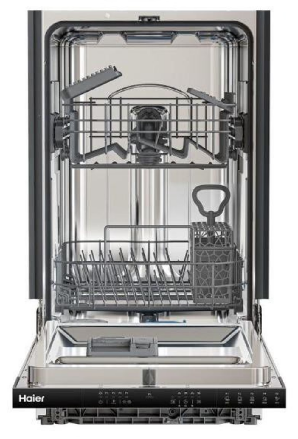 Встраиваемая посудомоечная машина Haier HDWE9-394RU 9 компл, 9 л, 816x448x559, конденс сушка, серый