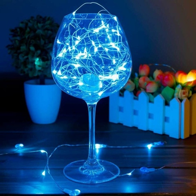 Гирлянда электрическая "Нитка" 100 ламп LED, 10м, цвет синий, LQ-01-7