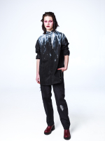 Рубашка "Черномор" с окрашиванием. Черно-белая