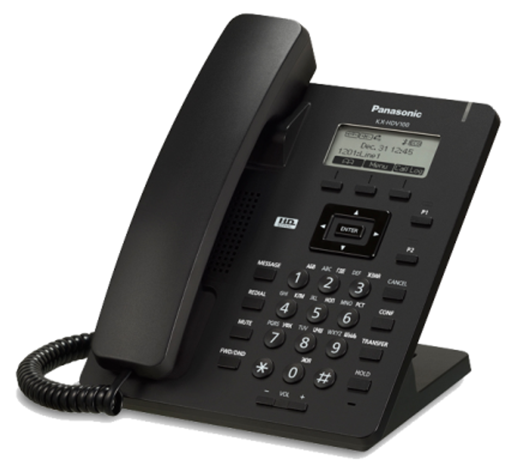 IP телефон Panasonic KX-HDV100RU-B Black SIP линия, HD звук, 1 порт Ethernet