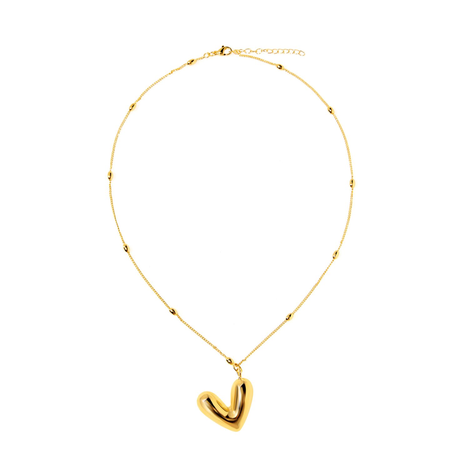 Колье Chic Heart Necklace - Gold