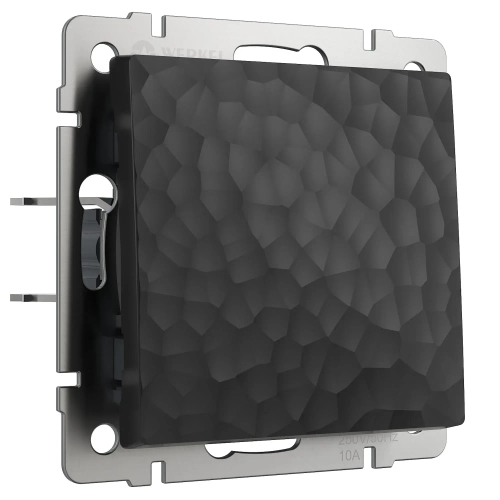 Выключатель одноклавишный Hammer (черный) W1210008