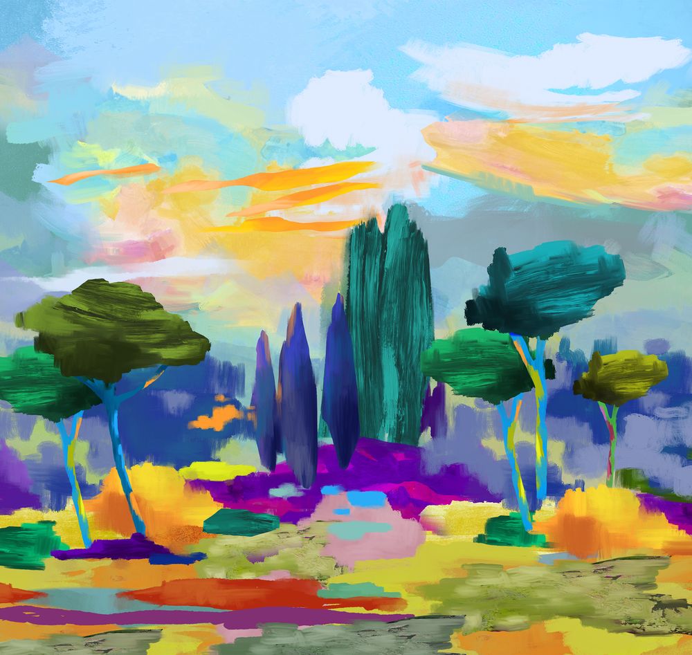 Пейзаж 2 Средиземноморье панно