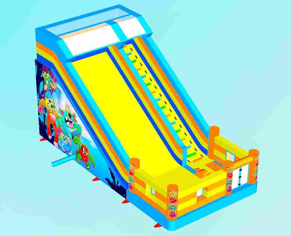 Надувной батут-горка «Супер-волна ST» 10*5*6,8 м.