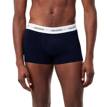 Мужские спортивные боксеры Lacoste Stretch Cotton 3P - navy blue/blue/navy blue