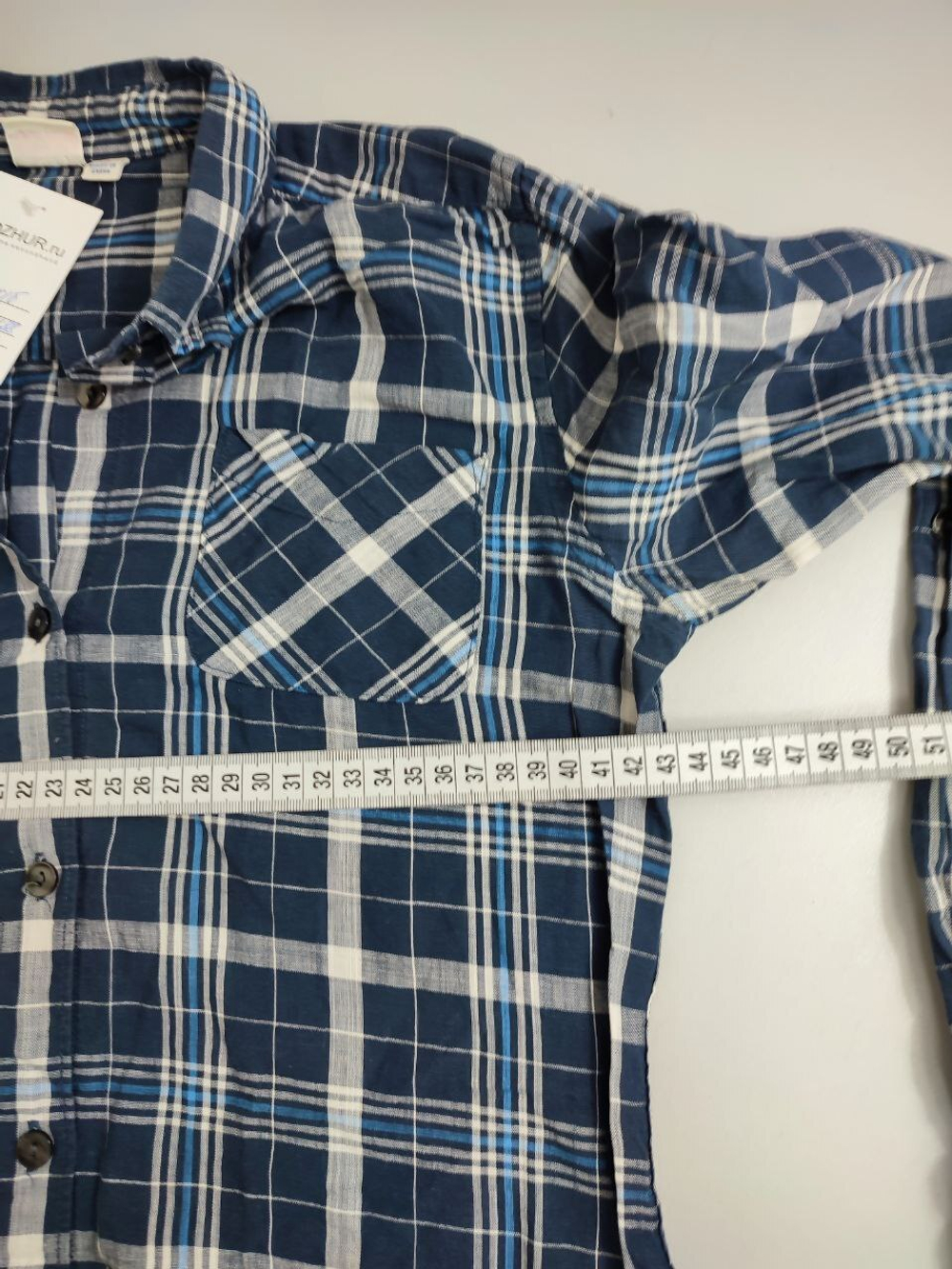 Рубашка в клетку 44 размер