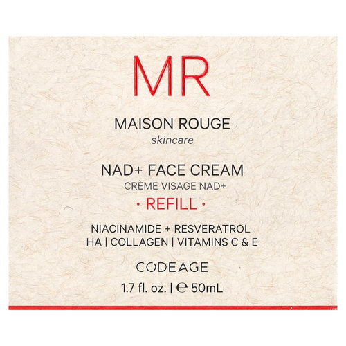 Codeage, Maison Rouge, крем для лица с NAD+, сменный крем для лица, 50 мл (1,7 жидк. унции)