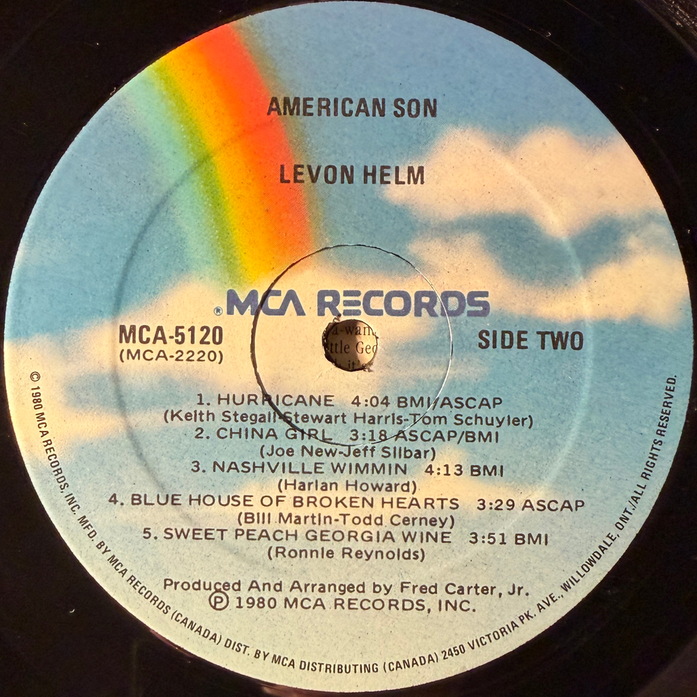 Levon Helm ‎– American Son (Канада 1980г.)