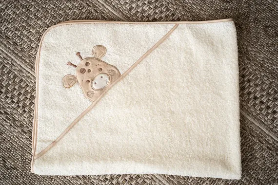 Полотенце с уголком махровое Lollycottons Жираф