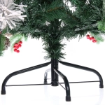 Елка «Грация» 120 см, ПВХ, леска, резина с белым напылением (шишки и ягоды), 337 веток