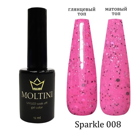 Гель-лак Moltini “Sparkle” 008, 12 ml