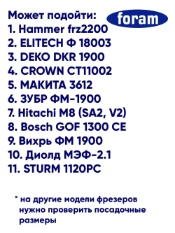 Цанга для фрезера, FORAM, 12.7, 6.35мм