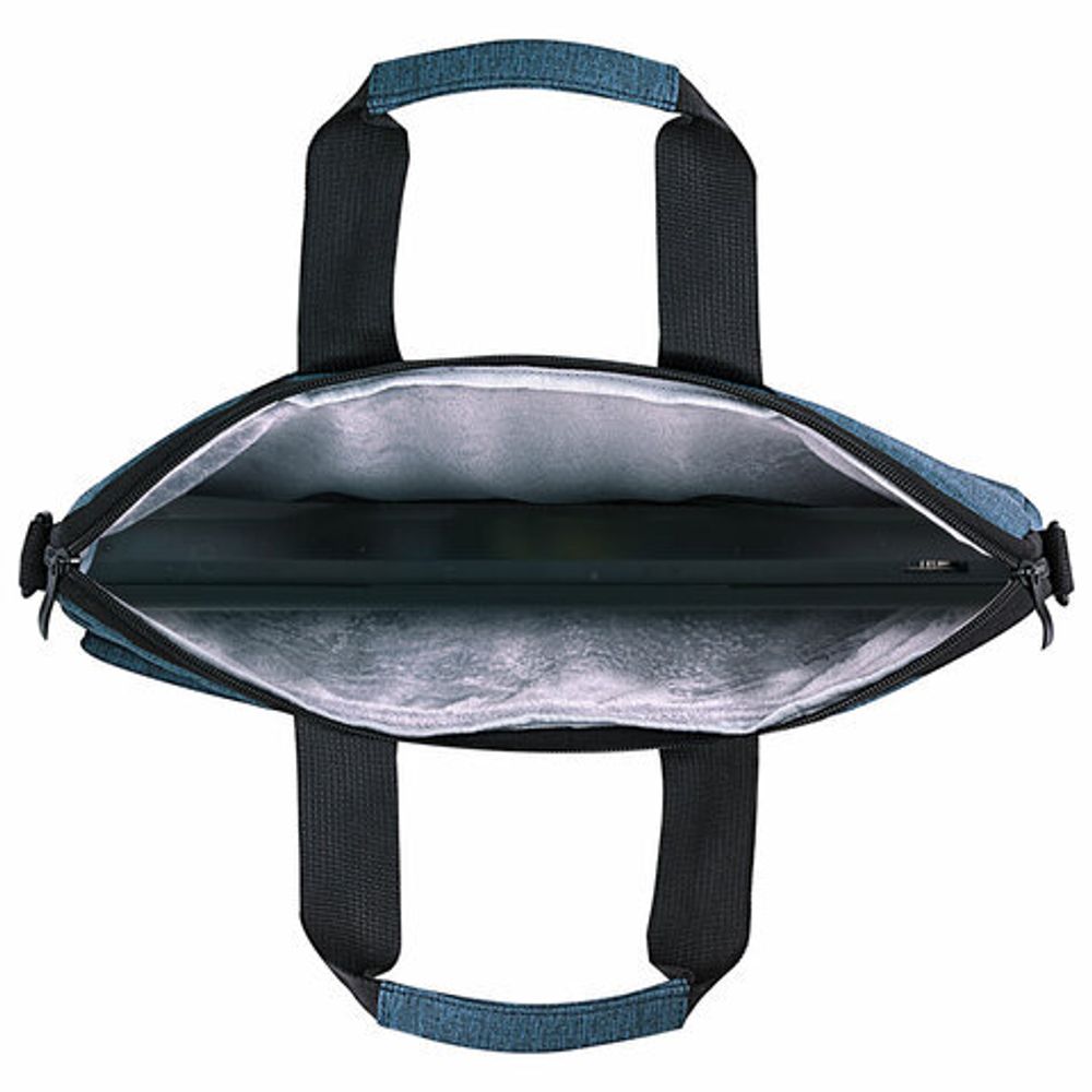 Сумка портфель HEIKKI NOVATION (ХЕЙКИ) с отделением для ноутбука 13-14", багажная лента, синяя, 28х38х3 см, 272593