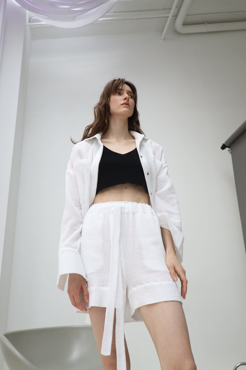 Бра вязаный, хлопок, хаки