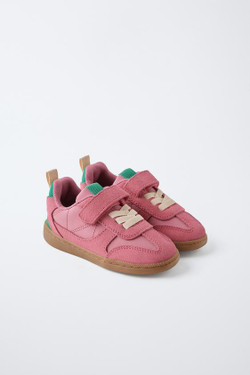 ZARA КРОССОВКИ В СТИЛЕ РЕТРО, РОЗОВЫЙ