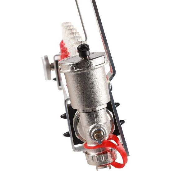 Коллектор Rommer 1"x3/4" на 6 контуров с расходомерами в сборе (нерж. сталь) RMS-1210-000006