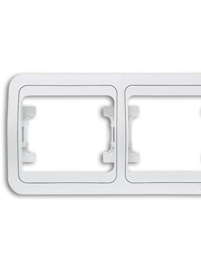 Рамка 2-я горизонтальная Makel Mimoza белая 22012