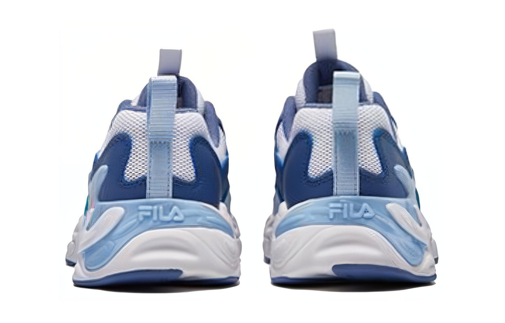 Big boy FILA Fila comfortable all-match wear-resistant low-cut children's running shoes blue and white