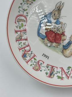 Тарелка Merry Christmas from Peter Rabbit Wedgwood 1991 год