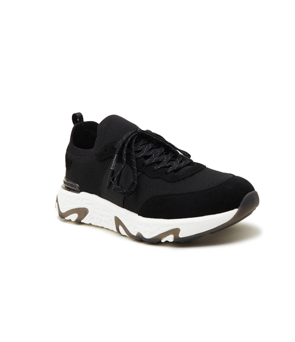 Кожаные кроссовки blaze monogram kc knit mix Karl Lagerfeld - черный(KL52440)