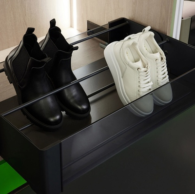 Подставка для обуви, Конеро W 1020 мм, размер 973x211x142 мм, 1 шт, цвет ЧЕРНЫЙ (2395857021)