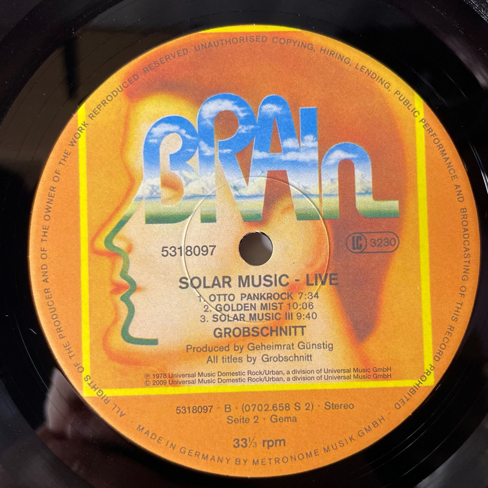 Винтажная виниловая пластинка LP Grobschnitt, Solar Music Live (Германия 2009)