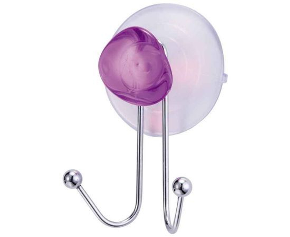 Крючок двойной Аметист W2684T, крепление-присоска, Рыжий кот