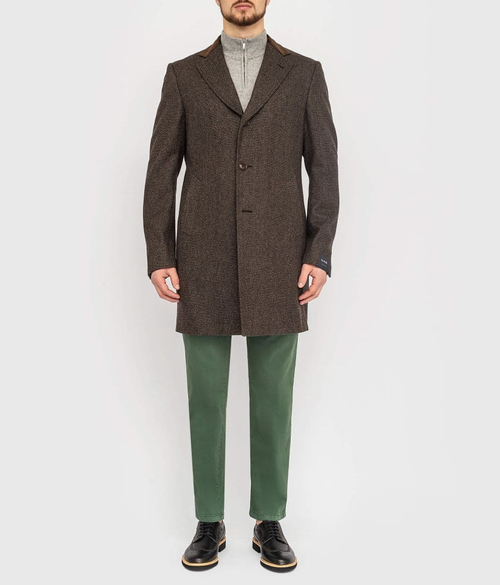 Мужское пальто (коричневое) С15