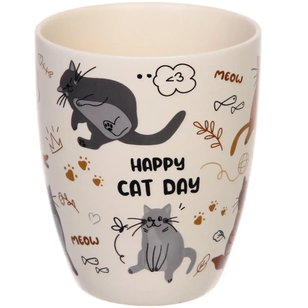 Кружка керамическая 350мл «Славные котики», микс 4рисунка