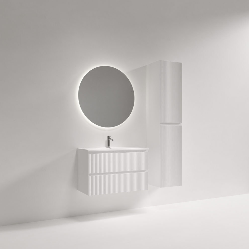 Тумба подвесная SANCOS Snob R 790х390х500, c двумя ящиками оснащенными доводчиками, Bianco, арт.SNR80/39W