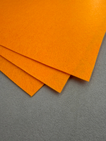 Жесткий фетр 1 мм Оранжевый, (Китай)