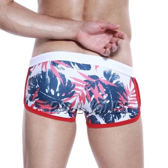 Мужские плавки боксеры синие с белым поясом Seobean Surf Swim Boxers