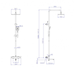 Душевая стойка со смесителем и изливом CEZARES SLIDER-CVD-01