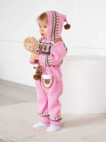 Вязаный комбинезон для новорожденных и малышей на молнии