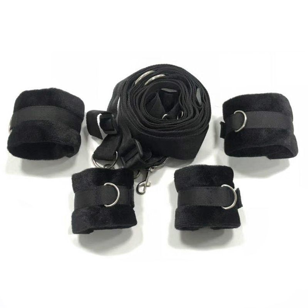 БДСМ набор для кровати, бандаж для фиксации рук и ног.