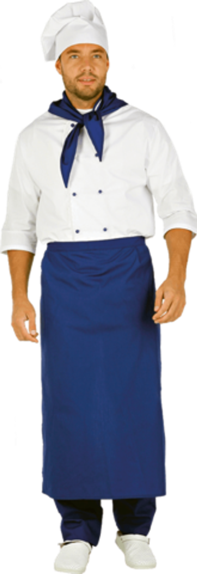 Костюм ШЕФ-ПОВАР белый-василек