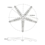Крестовина Америка BIFMA (усиленная) диаметр 690 mm