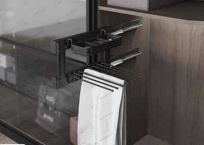 S-6735-A Брючница с органайзером для аксессуаров, Starax, (400х475х290 мм), левая, антрацит