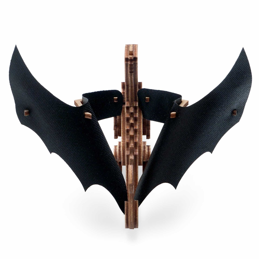 Дракон с черными крыльями от Lemmo - сборная модель, деревянный конструктор, 3d пазл, сборка без клея