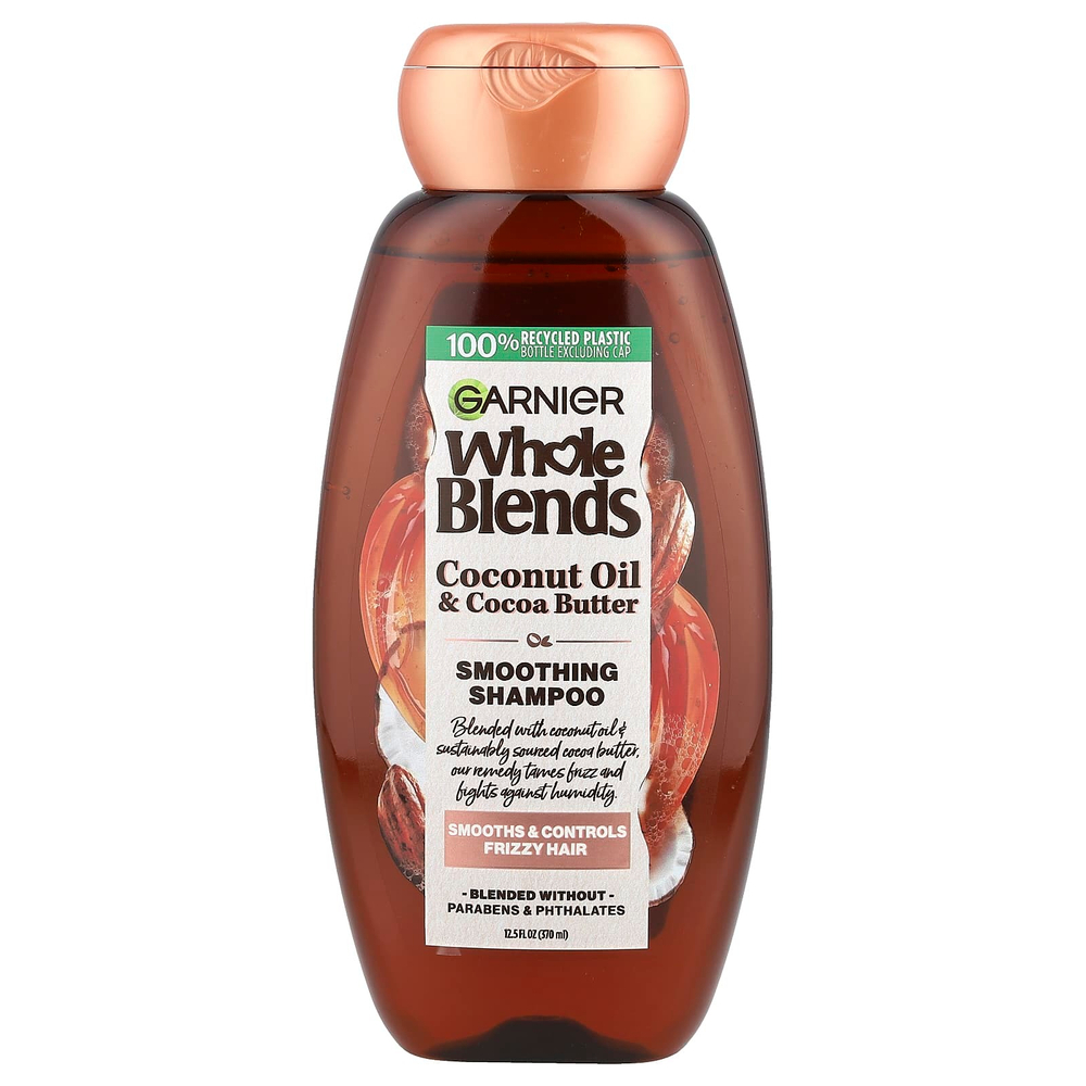 Garnier, Разглаживающий шампунь Whole Blends, «Масла кокоса и какао», 370 мл